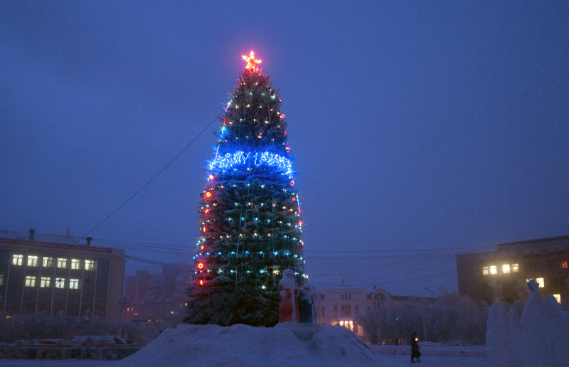 Weihnachtsbaum in Jakutsk