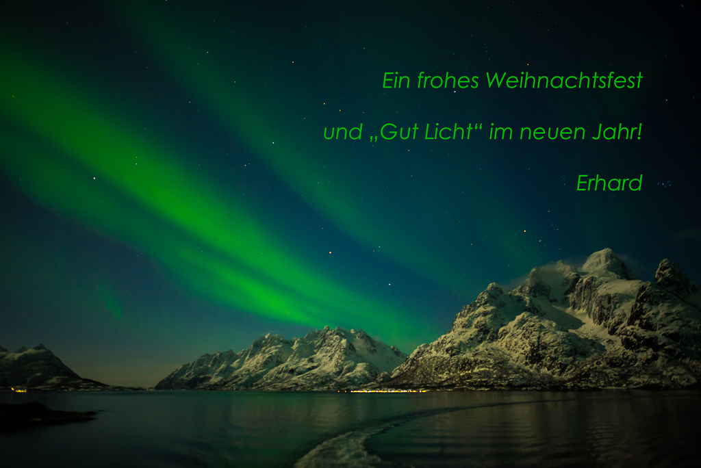 Weihnachtsgruß in grün