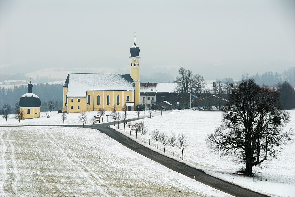 Wilparting am Irschenberg im Winter am Nachmittag