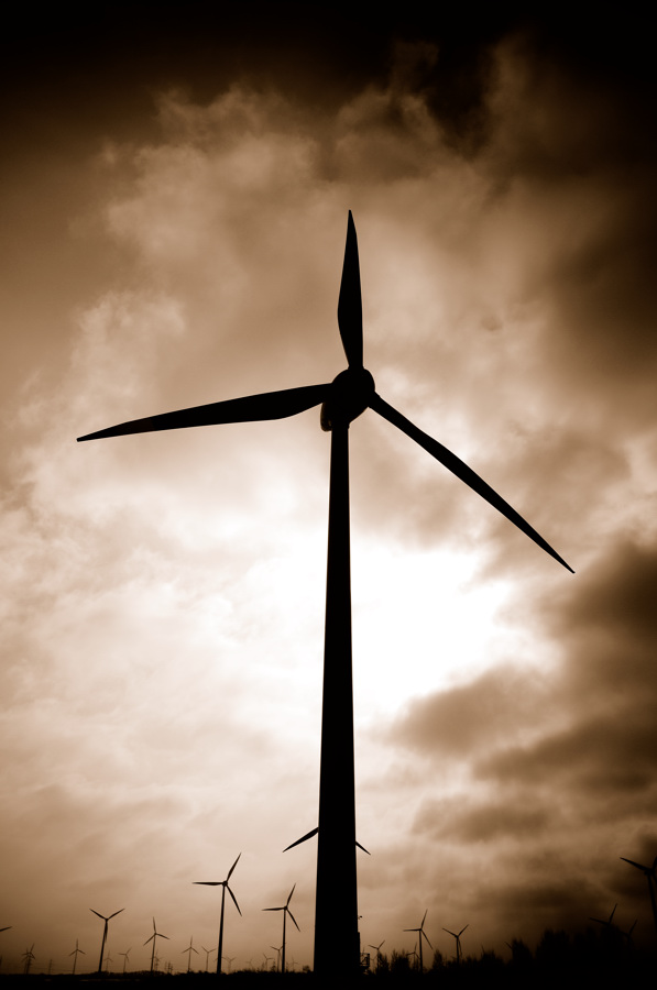 Windrad in Sepia