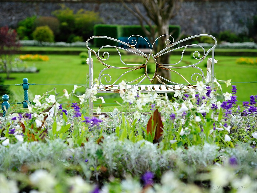 X 0164 Irland 2011 Kylemore Garden bench