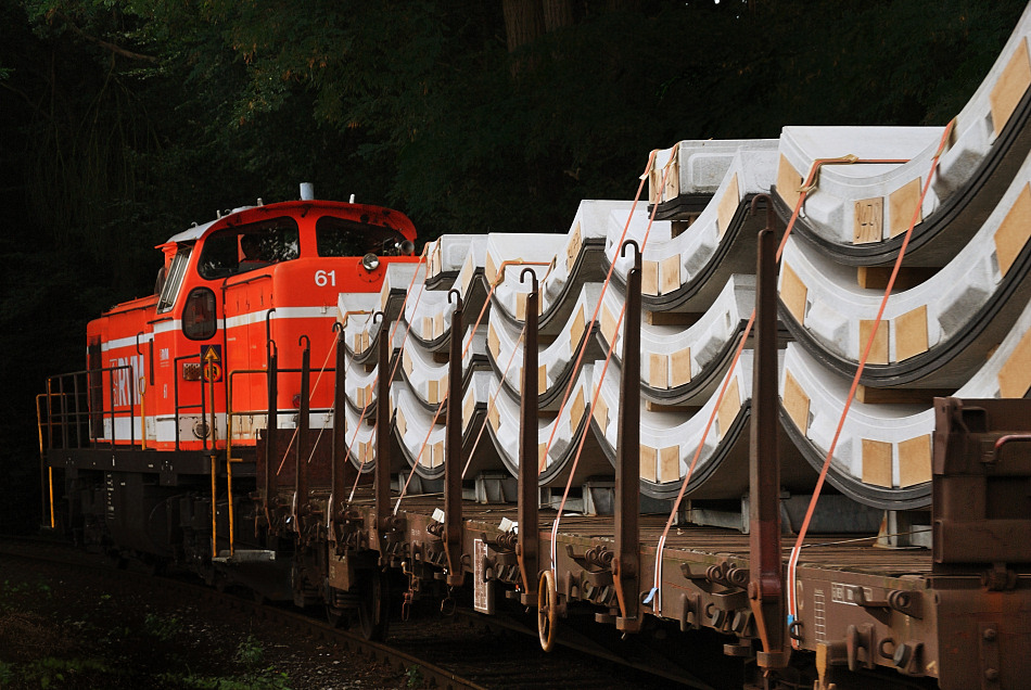 Zug mit Betonfertigteilen 09/2009