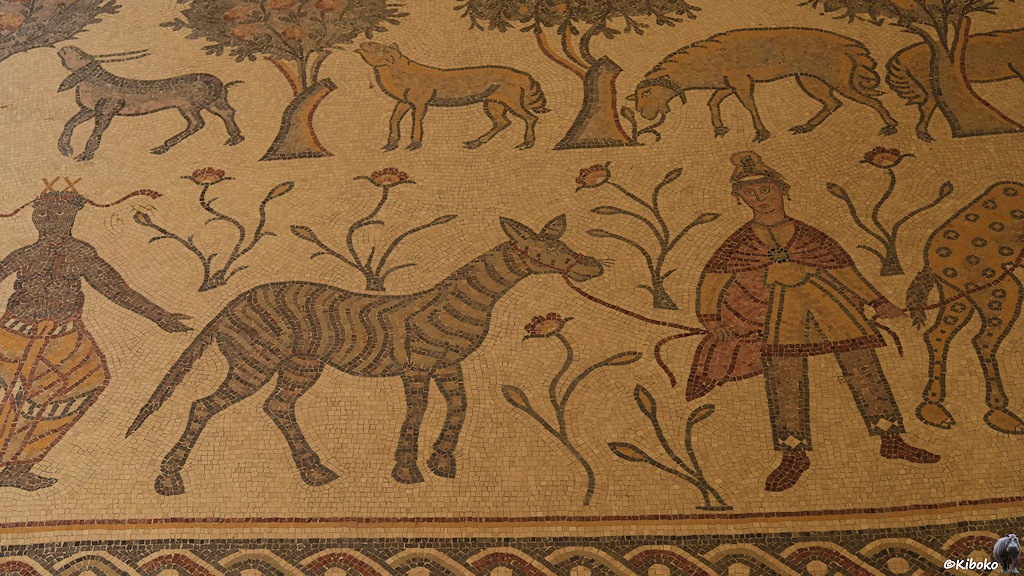 Ausschnitt aus einem Mosaik mit Zebra